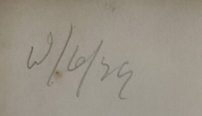 Pencil mark on the back of the V C Jones photograph, unread
